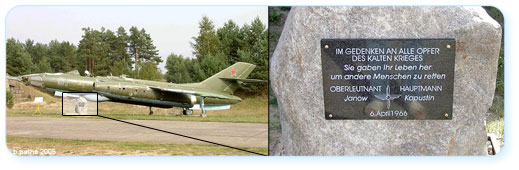 Монумент памяти подвига летчиков в г. Эберсвальде-Финов, Германия ©   b. pathe 2005 г. 